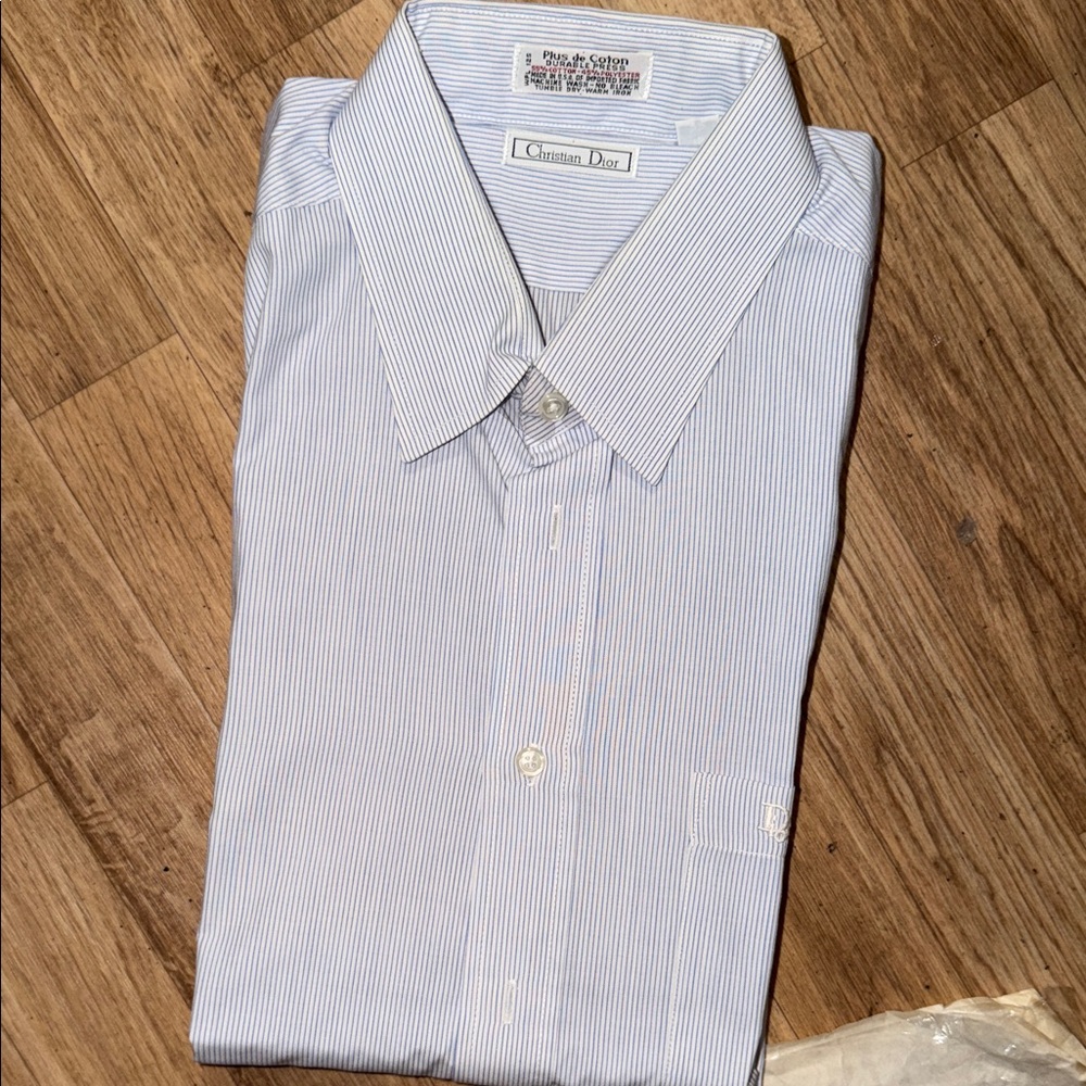 Vintage Christian Dior Short Sleeve Dress Shirt